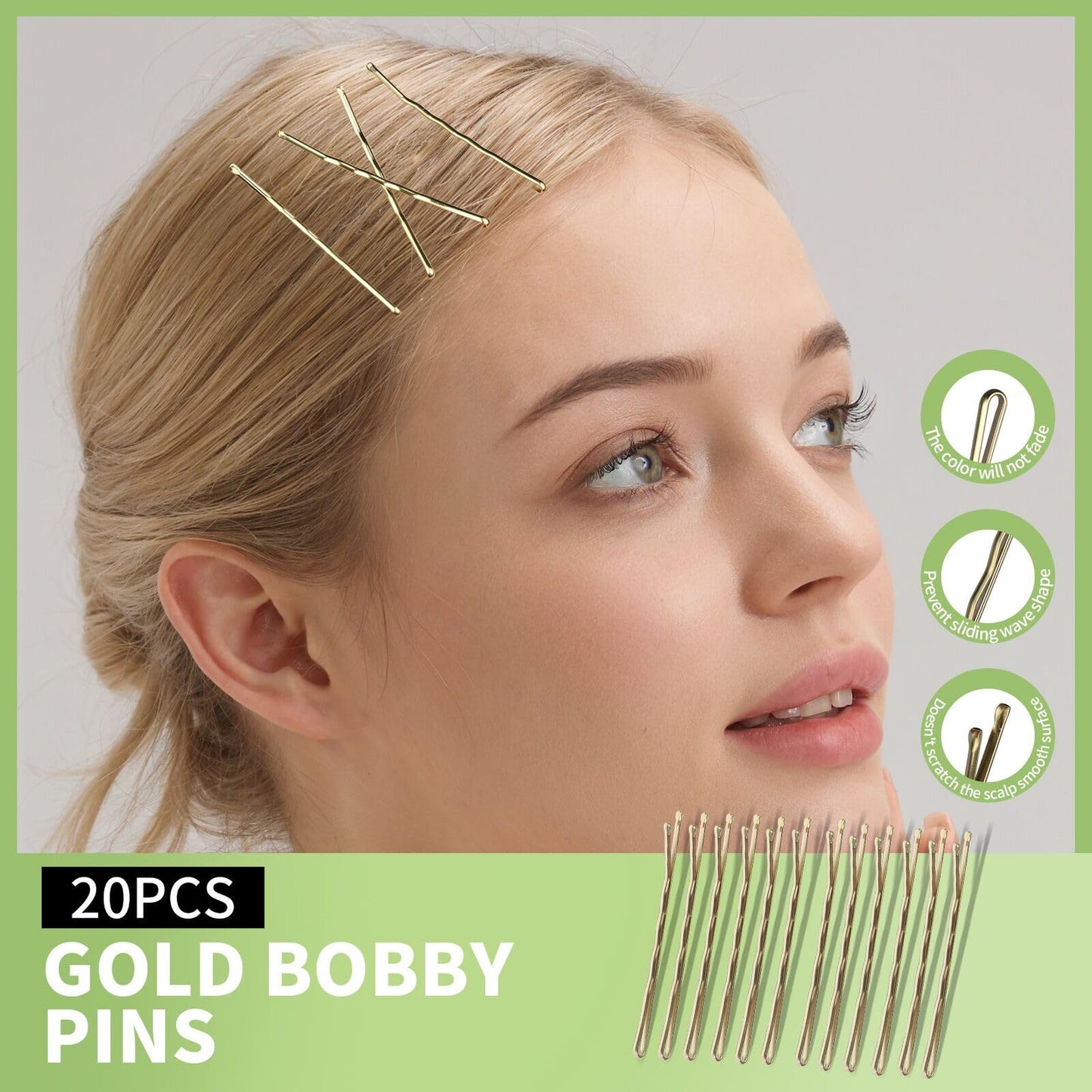 Teenitor Hair Accessories Kit for Woman & Girls: 500pcs Elastic Hair Bands; 30pcs Ponytail Holders, Black Seamless Thick Hair Bands; 40pcs Bobby Pins, Clear & More