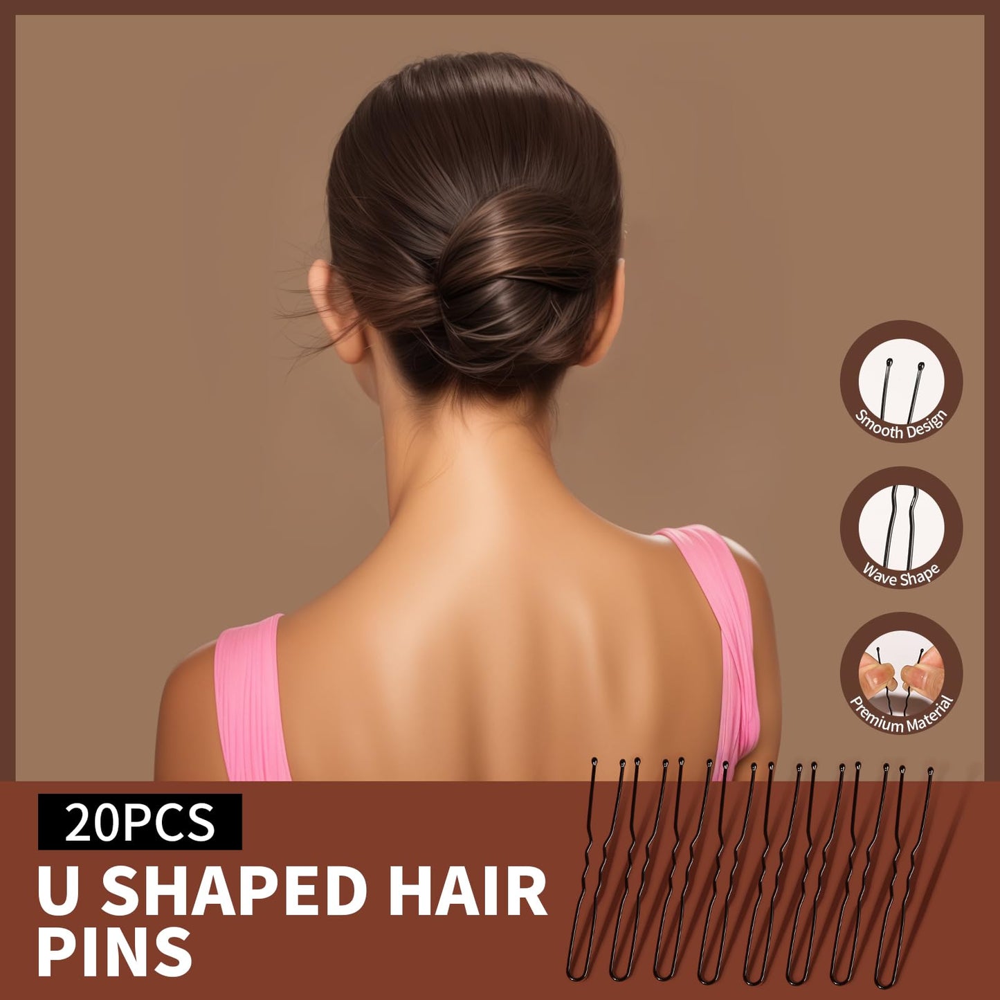 Teenitor Hair Accessories Kit for Woman & Girls: 500pcs Elastic Hair Bands; 30pcs Ponytail Holders, Black Seamless Thick Hair Bands; 40pcs Bobby Pins, Clear & More