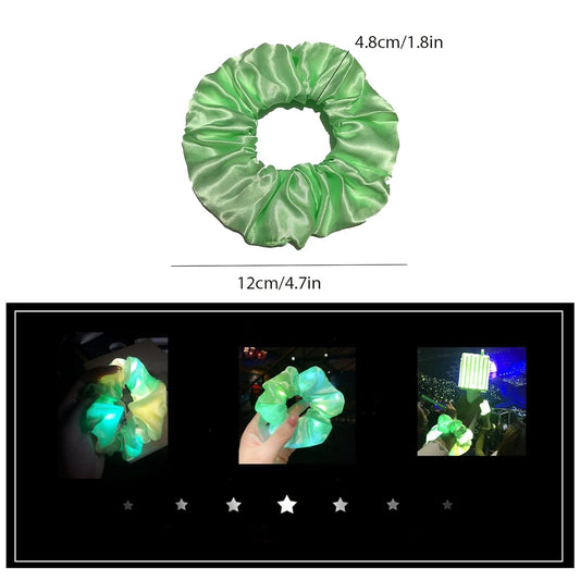 LED Scrunchies, 6 Pcs Light up Glow Hairbands Neon Accessories with 3 Light Modes for Girls Women Festival Accessories Christmas Halloween Party