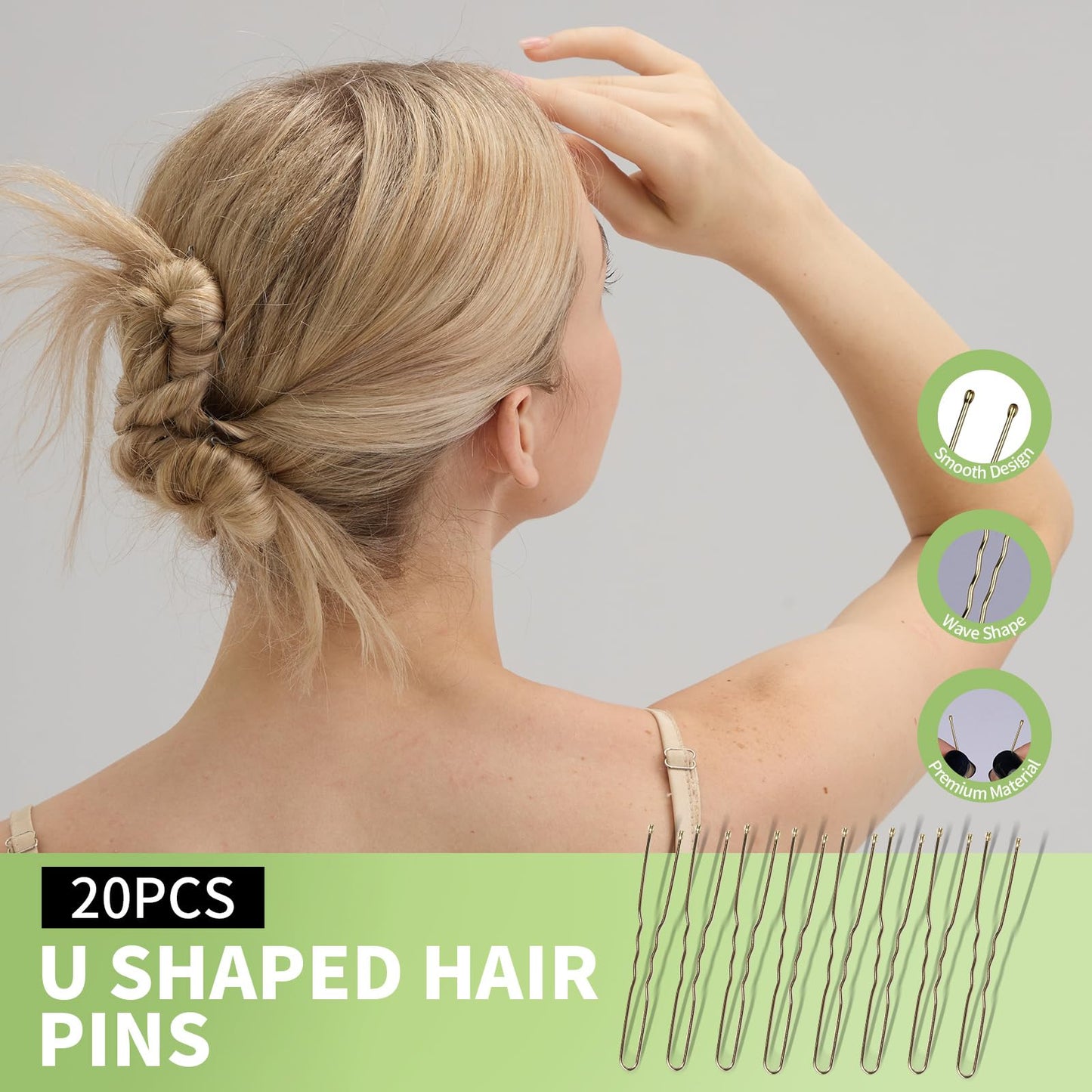 Teenitor Hair Accessories Kit for Woman & Girls: 500pcs Elastic Hair Bands; 30pcs Ponytail Holders, Black Seamless Thick Hair Bands; 40pcs Bobby Pins, Clear & More